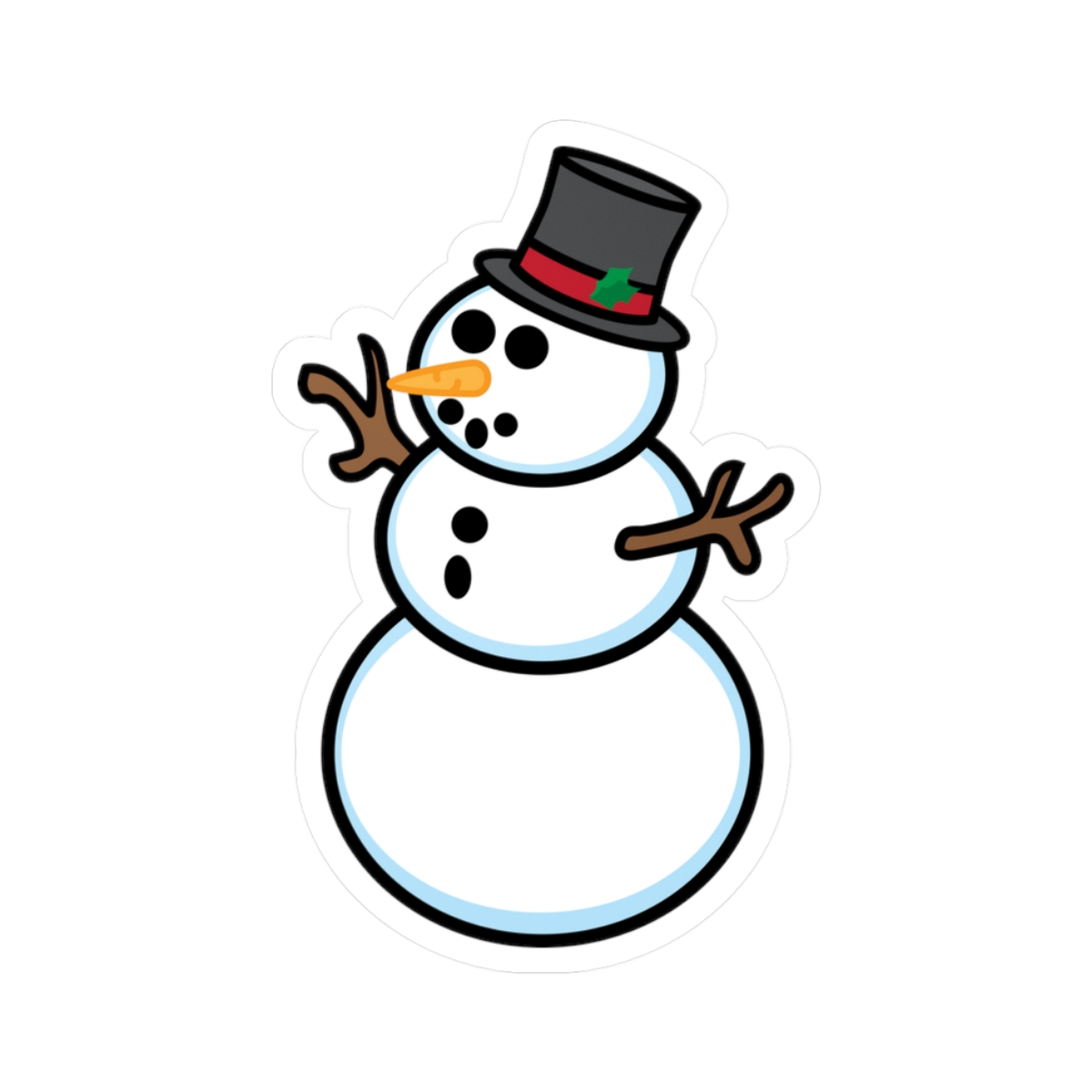 Featured image for “Christmas Snowman Sticker 2 - Need a Snowman ornament? Also great for christmas gift wrapping, decor, & Stocking stuffers”