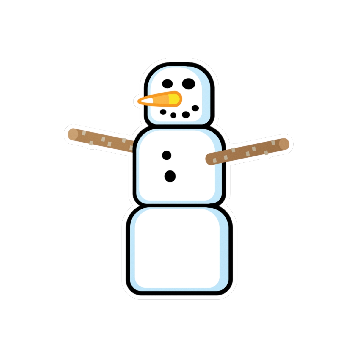 Featured image for “Christmas Marshmallow Snowman Sticker - Need a Snowman ornament? Also great for christmas gift wrapping, decor, & Stocking stuffers”